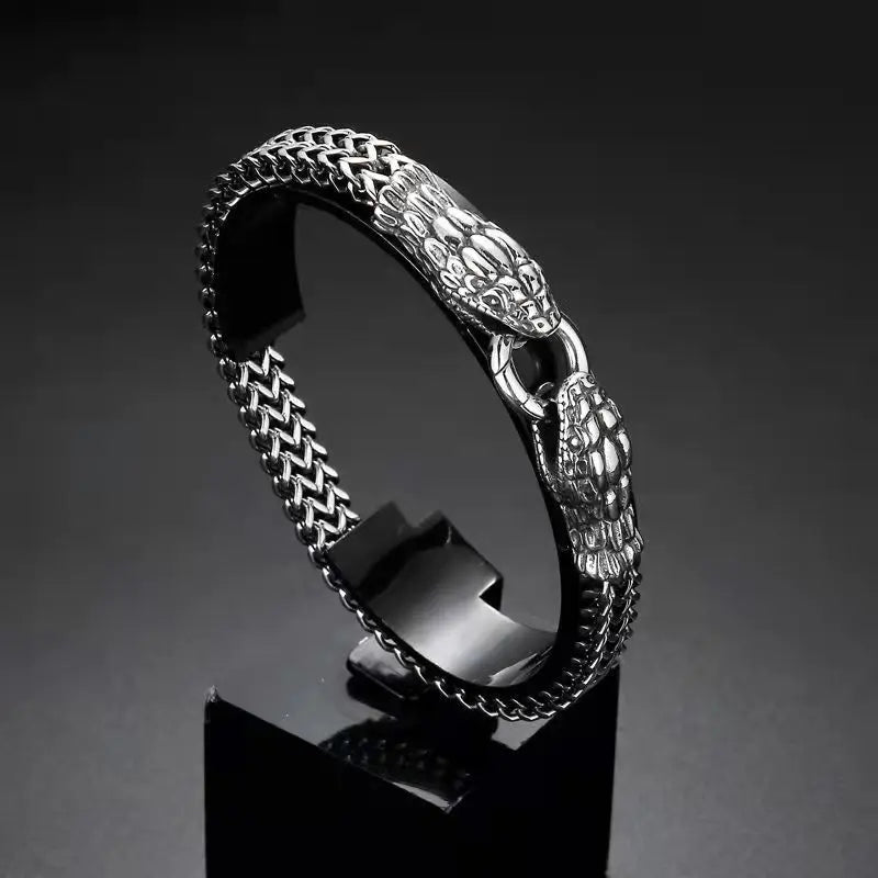 New 316L Stainless Steel Hip Hop Skull Wolf Head Dragon Bracelet Jewelry