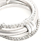 Multi-layer Stackable Finger Rings Shiny Cubic Zirconia Link Ring 18K Gold Plated Stainless Steel High Quality Jewelry Accessory