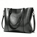 Women's Vintage Faux Leather Bucket Tote Bag & Satchel