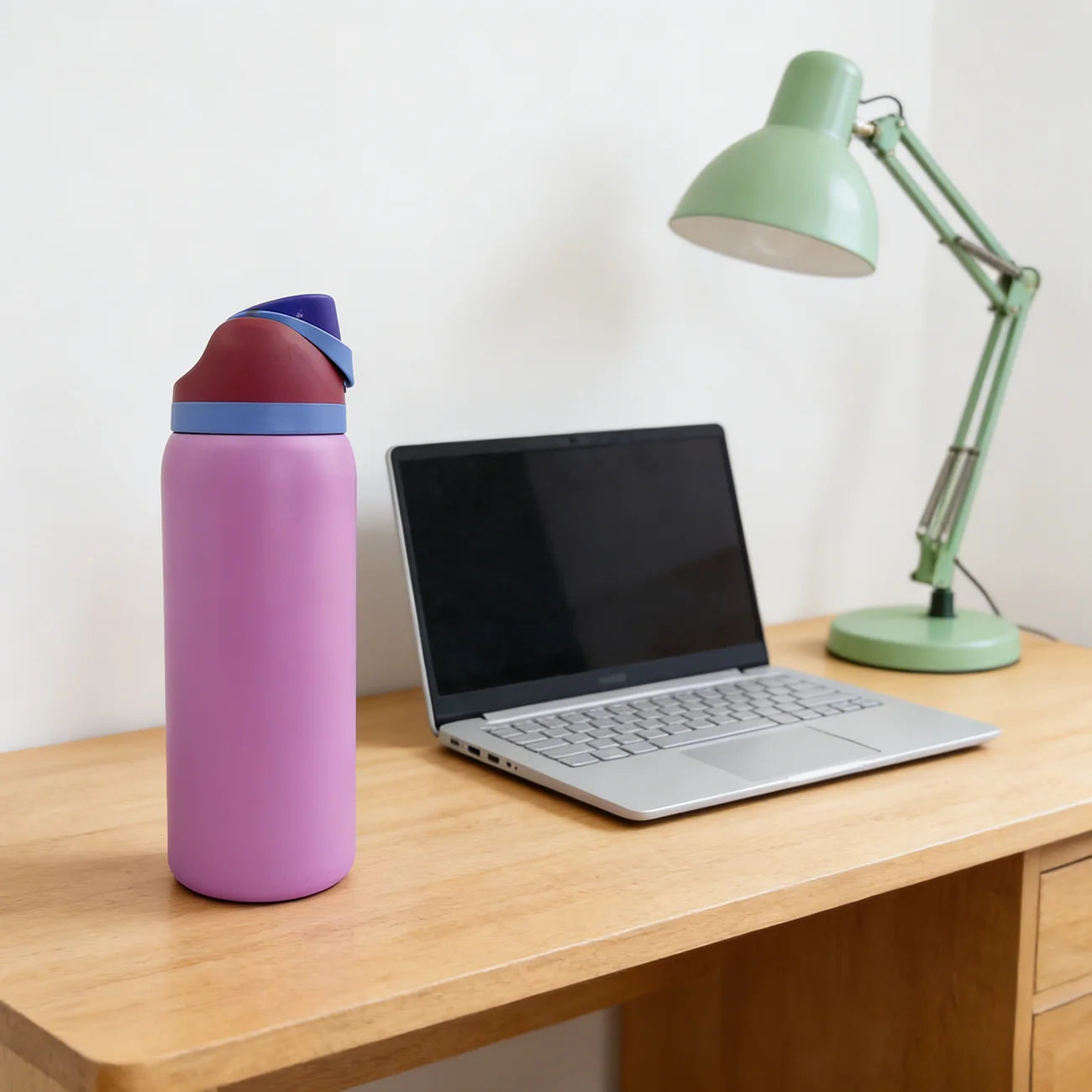 Owalaa pinkish purple 32oz/945ml stainless steel insulated water bottle with straw,for daily sports outdoor,perfect gift mbzr