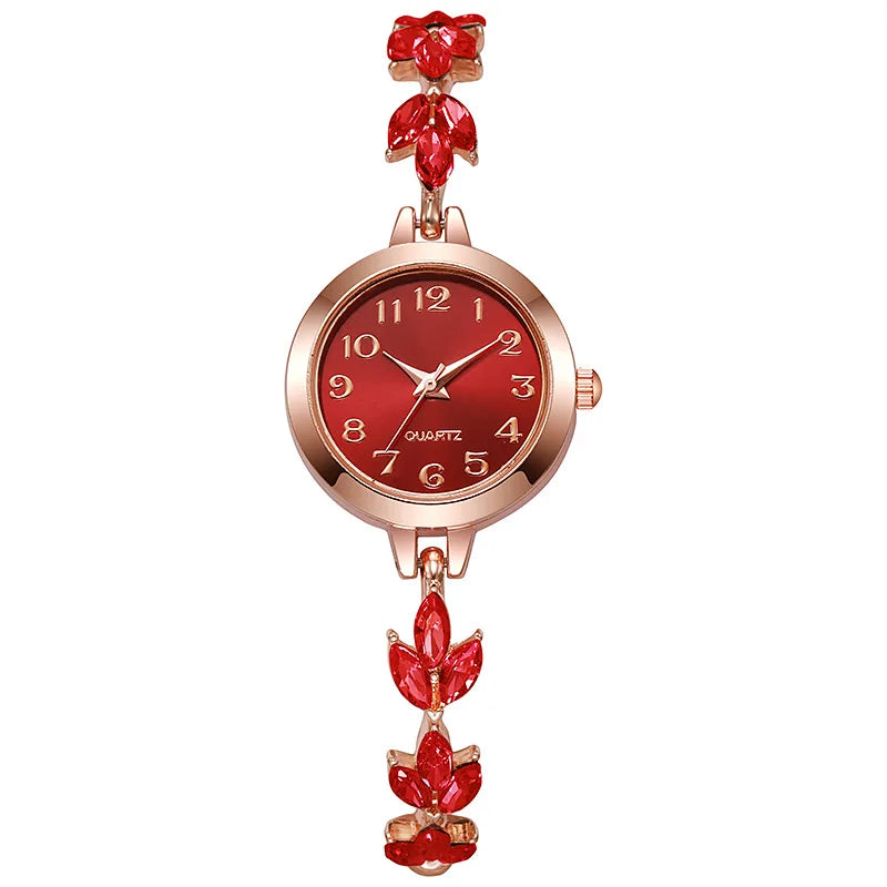 Elegant Women Watches Luxury Rhinestone Bracelet Bracelet Quartz Watch Reloj Mujer Girls Clock Gift（Without Box） mbzr