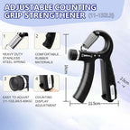 Adjustable Hand Gripper 5Pcs Grip Trainer Kit Finger/Hand Strength Muscle Build Fitness mbzr