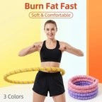 Fitness Circle- Adult Pilates Circle with Soft Spring Foldable Fitness Circle, Silent Pilates Circle Waist-Friendly Design, Full Wrap Fitness Circle Non-Pinching Fitness Circle Portable Sports Equipment, Christmas Gift for Gi mbzr