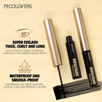 3pcs/Set Glitter Eye Shadow+Mascara +Eyeliner Sharp Headed Shimmer Eyeshadow WaterproofEyelashes Black Liquid Eyeliner mbzr
