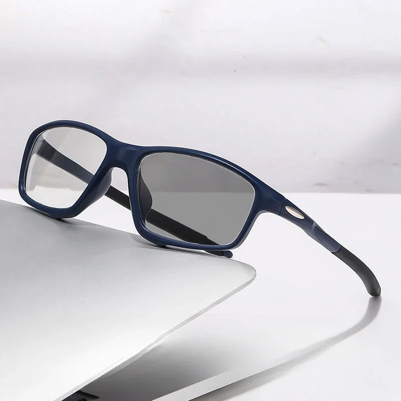 Photochromic Myopia Glasses  Anti Blue Light Flat Glasses Sunglasses Sports  Glasses Lenses Can Change Color Under Sunlight mbzr