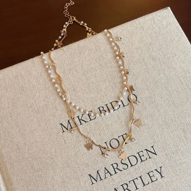 Luxury Crystal Butterfly Pendant Necklace for Women