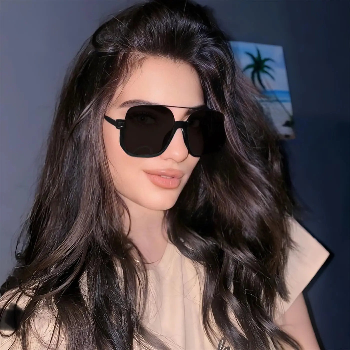 2026 New Man Woman Sun Glasses High Quality UV400 Sunglasses Unisex Double Beam Design Half-Frame Sunnies Fashion Versatile Shade Square large Frame Sunglasses