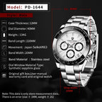 2026 New PD-1644 PAGANI DESIGN Top Brand Men's Sports Quartz Watches Sapphire Stainless Steel 100M Waterproof Luminous Chronograph Luxury Reloj Hombre