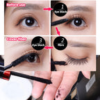 Gecomo Silk Fiber Eyelash Gel Double Tube Set - 24H Waterproof Smudge-proof Thick Volumizing Lengthening No Clumping Mascara mbzr