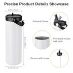 12/25 Pack 20OZ Sublimation Blanks Tumbler, Vacuum Flap With Flip nozzle, Perfect for Fitness Travel and Sports water Bottles mbzr
