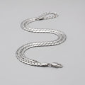 Silver Chain Necklace – Elegant 5mm Link for Women & Men mbzr
