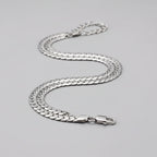 Silver Chain Necklace – Elegant 5mm Link for Women & Men mbzr