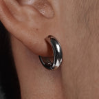 1 pair of punk style circular ring earrings L stainless steel large-sized exaggerated ear bones, ear screens, and earrings for both men and women