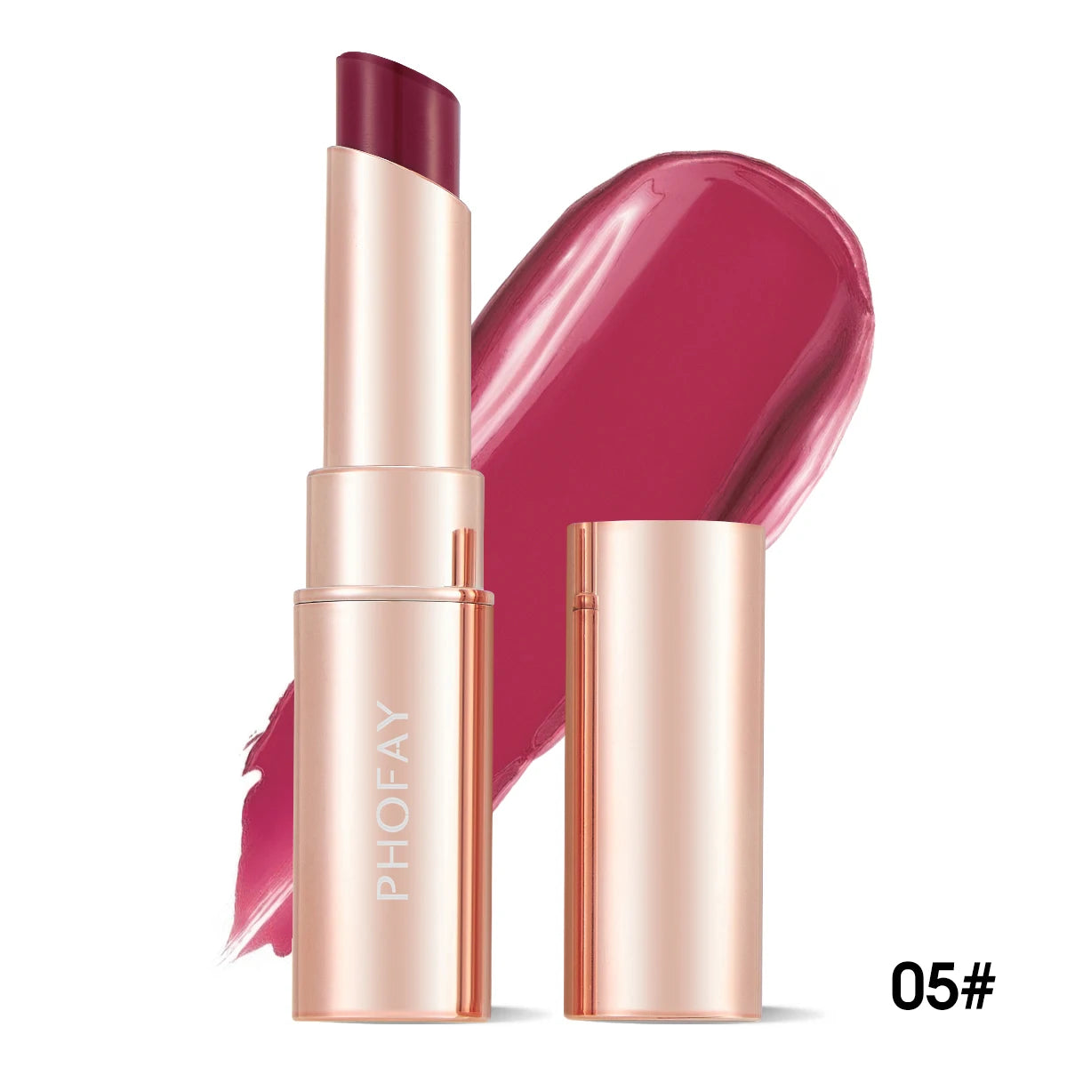 PHOFAY 8- Lipstick red brown lipstick waterproof moisturizing mirror lipstick lip gloss natural long-lasting makeup Valentine's mbzr