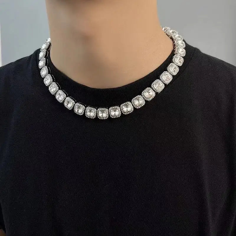 316L Stainless Steel Silver Color Heavy Cuban Chain Necklace For Women Men New Fashion Neck Chain Waterproof Jewelry