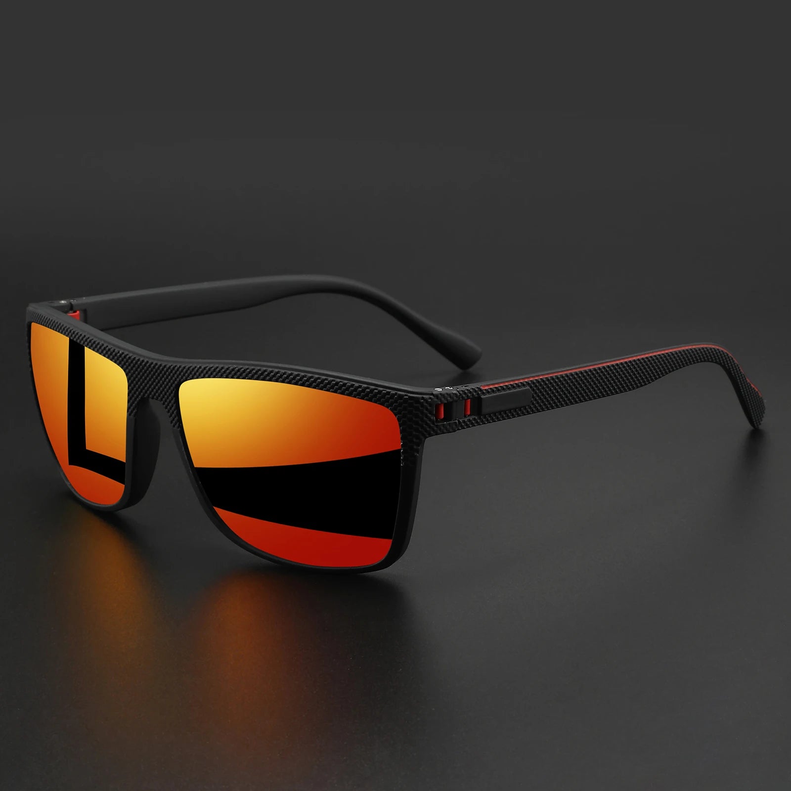 Premium Square Polarized Sunglasses - Spring Hinge Design, Comfort Fit for Cycling, Fishing, Beach & Daily Wear