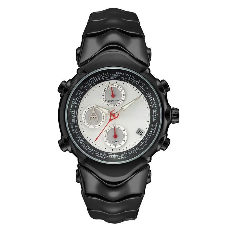 Fashion Multifunctional Alien Y2k Quartz Watch Mens Six Needles Dial Unique Special Blade Creative Alien Shape Fashion Men Watch Clock mbzr