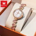 OLEVS 5633 Women Watch Dress Elegant All Diamond Bracelet Luxury Original Waterproof Watch HD Automatic Date Women Quartz Watch mbzr