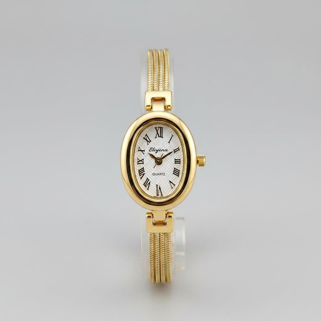 Elegant Tassel-Strapped Oval Watch: A Dainty Vintage Treasure for Women mbzr