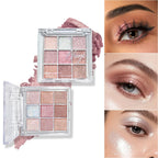Pearlescent Fine Glitter Highlighter Dazzling Natural Eyeshadow Palette Long-lasting mbzr