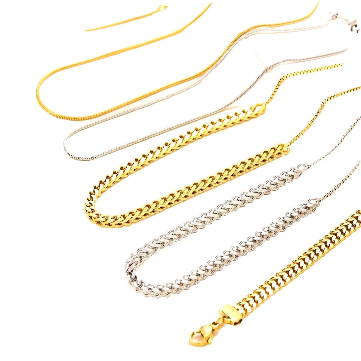 6Pcs Gold Color Multilayer Bracelet Set Boho Retro Thick Twist Cuban Chain Bracelet for Women 2026 Trendy Quality Jewelry Gifts