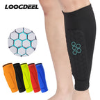 Loogdeel 1PCS Football Shin Guard Socks Sleeves with Foam,Calf Compression Sleeve Honeycomb Pads,Sports Legging&Soccer Equipment mbzr