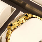 YaLaLuSi Men Women Fashion Watch, Waterproof Sports Bling Diamond Chronograph Wristwatch, Gold Band, Free Shipping