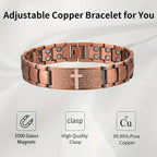Men's Copper Magnetic Watch Chain, Super Strong Cross Watch Chain, Men's Copper Watch Chain Magnetic Watch Chain 99.99% Pure Copper Watch Chain , Suitable for Fathers, Partners, Christmas, Spring Festival/friends, Birthdays,