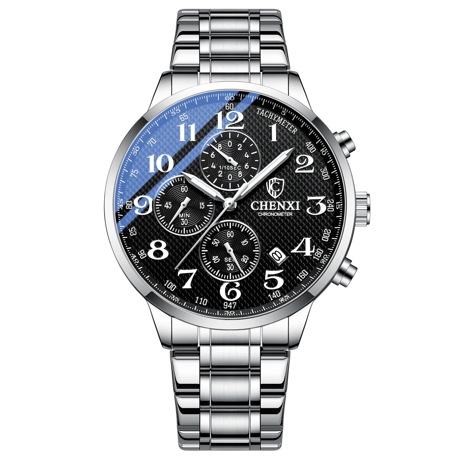 Men's Multifunctional Waterproof Quartz Watch Glow-in-the-dark Hands Chronograph Stopwatch Calendar Available mbzr