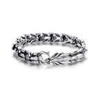 Vintage Personality Dragon Head Stainless Steel Chain Bracelet for Men Women Style Dragon Bone Bangle Hip Hop Rock Jewelry