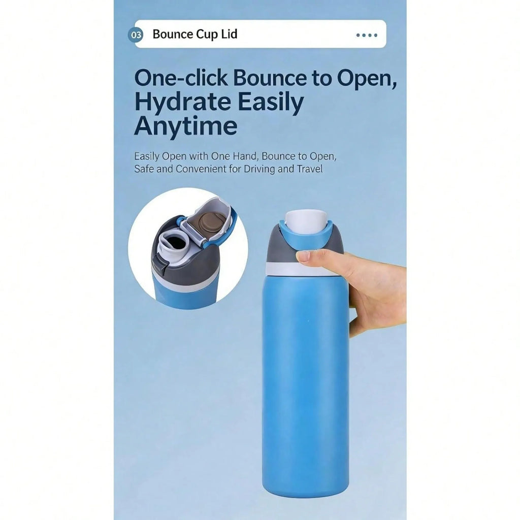 Insulated Stainless Steel Water Bottle with Straw,Reusable Sports and Travel Bottle for School, Kids, and Outdoors - Leakproof and BPA-Free (Lavender purple, 16.0, oz) mbzr