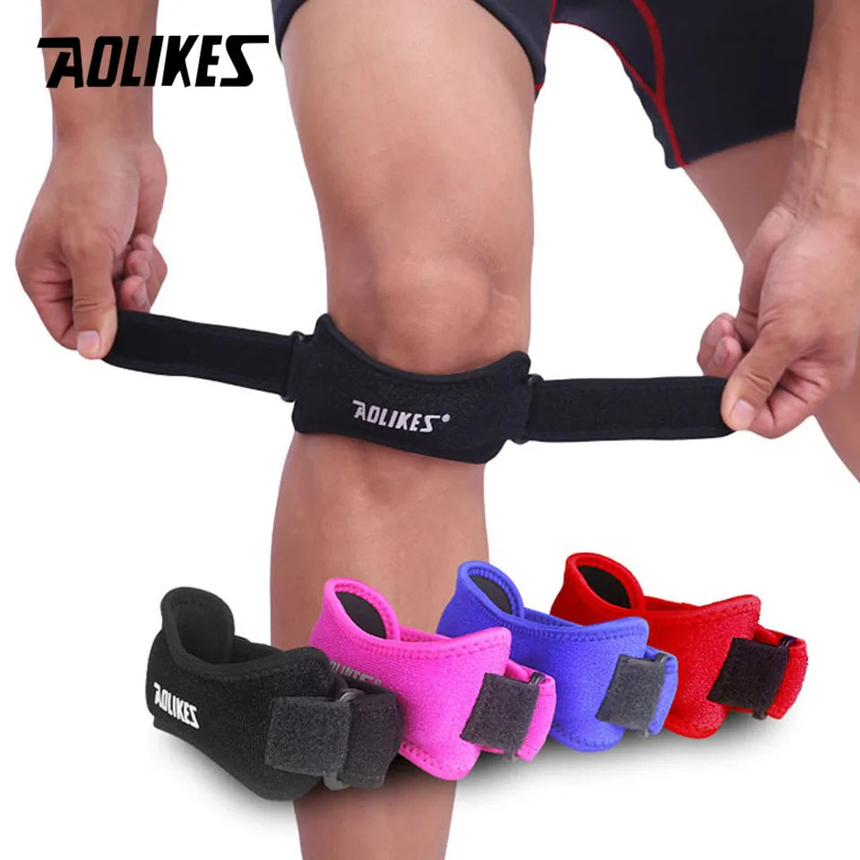 1PCS Adjustable Knee Patellar Tendon Support Strap Band Knee Support Brace Pads for Running basketball Outdoor Sport mbzr