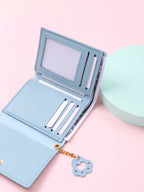 Women's Cute Cat Wallet Female Small Short PU Leather Purse Ladies Card Holder Money Bag Hasp Creative Fashion Wallet Girls Gift