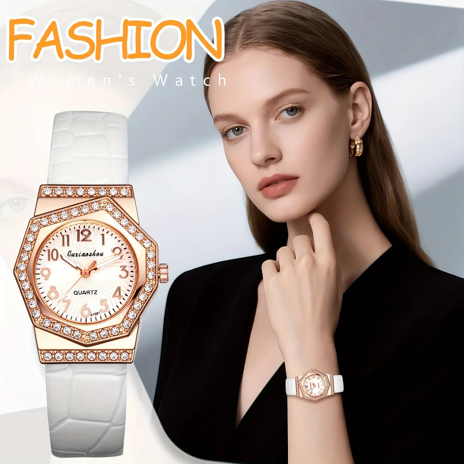 Women Watch Diamond Octagon Rose Golden Quartz Watches for Ladies Fashion Elegant PU Leather Strap Female Wristwatch Gift 2026 mbzr