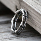 Stainless Steel Vintage Rock Hip Hop Bones Rings Unisex