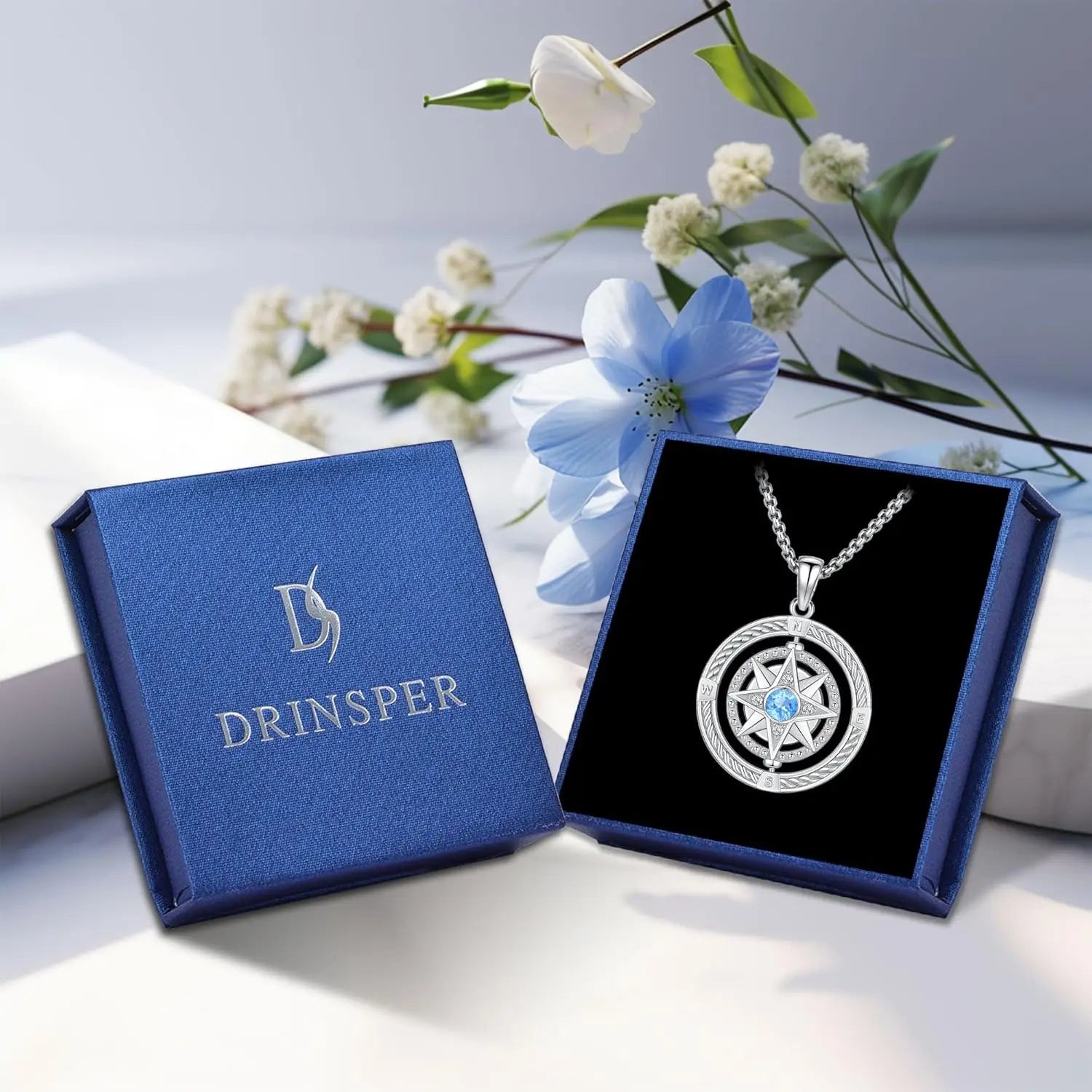 Compass Necklace 925 Sterling Silver Compass Celtic knot Pendant Talisman Jewelry Gifts  for Women Men Graduation Birthday mbzr
