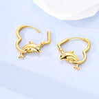 925 Silver Earrings Sparking Dolphin Sloth Cat Football Hoop Earring For Women Girls Anniversary Wedding Jewelry Gifts mbzr