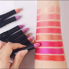 15Colors Metallic Glitter Lipstick Waterproof Lasting Diamond Pearlescent Metallic Lipstick Blue Lip Gloss Women Makeup Cosmetic mbzr