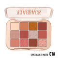 12-Color Eyeshadow Palette with Pearl, Fine Sparkle, Layerable Shimmer, Bright Glitter, and Vibrant Colors New mbzr