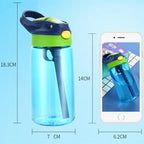 480ml Water Bottle With Straw Kids Girls Portable Travel Bottles Gym Sports Fitness Cup Summer Cold Water Juice Drinking Bottle mbzr