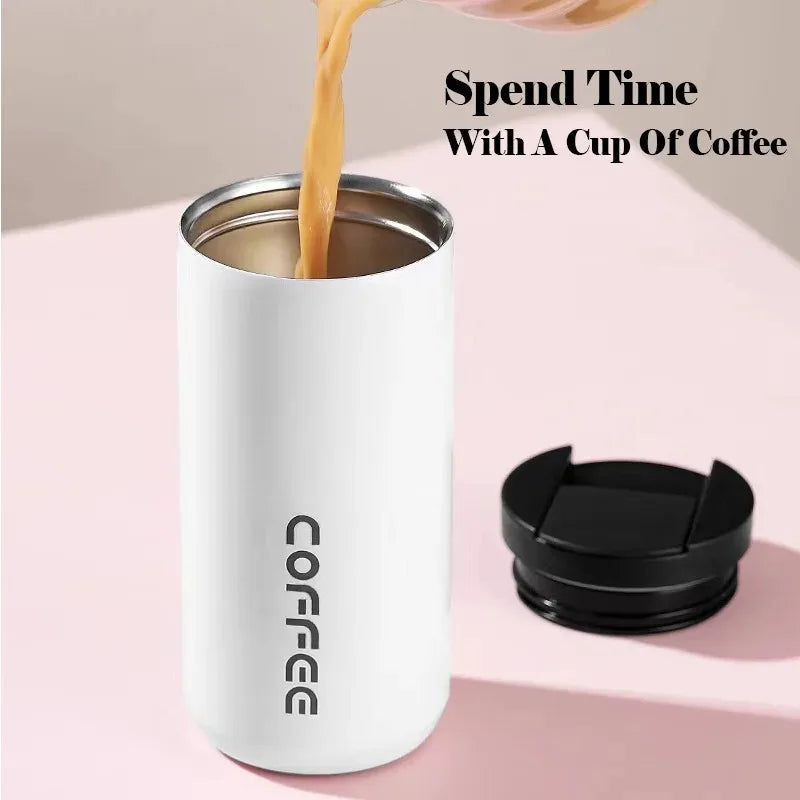 Stainless Steel Coffee Thermos Bottle Thermal Mug Leakproof Car Vacuum Flasks Coffee Cup Travel Portable Insulated Bottles mbzr