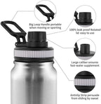 304 Stainless Steel Thermos Bottle Portable Double Wall Travel Mug Vacuum Flask Insulated Tumbler Water Bottle 600/800/1000ML mbzr