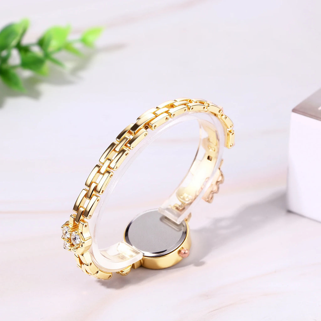 Ladies Watch Quartz Ultra thin full diamond case Arabic numerals scale full diamond cygnet decorated watch band Ladies bracelet