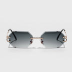 2026 new rimless luxury Sunglasses diamond cut sun shades for man and women designer brand glasses UV400 frameless eyewear mbzr