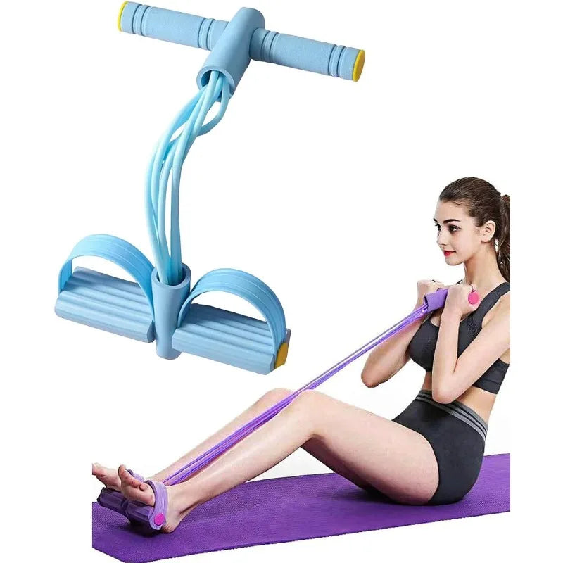 Portable Sit-Up Assist Band, 6-Tube Elastic Design (22cm Wide), Targets Abs, Arms, Chest, Legs & Hips, Multi-Scenario Use mbzr