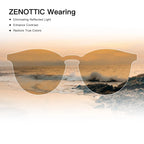 ZENOTTIC Mens Womens Round Polarized Sunglasses : Retro Small Sunglasses - Unisex Trendy Shades UV400 Protection