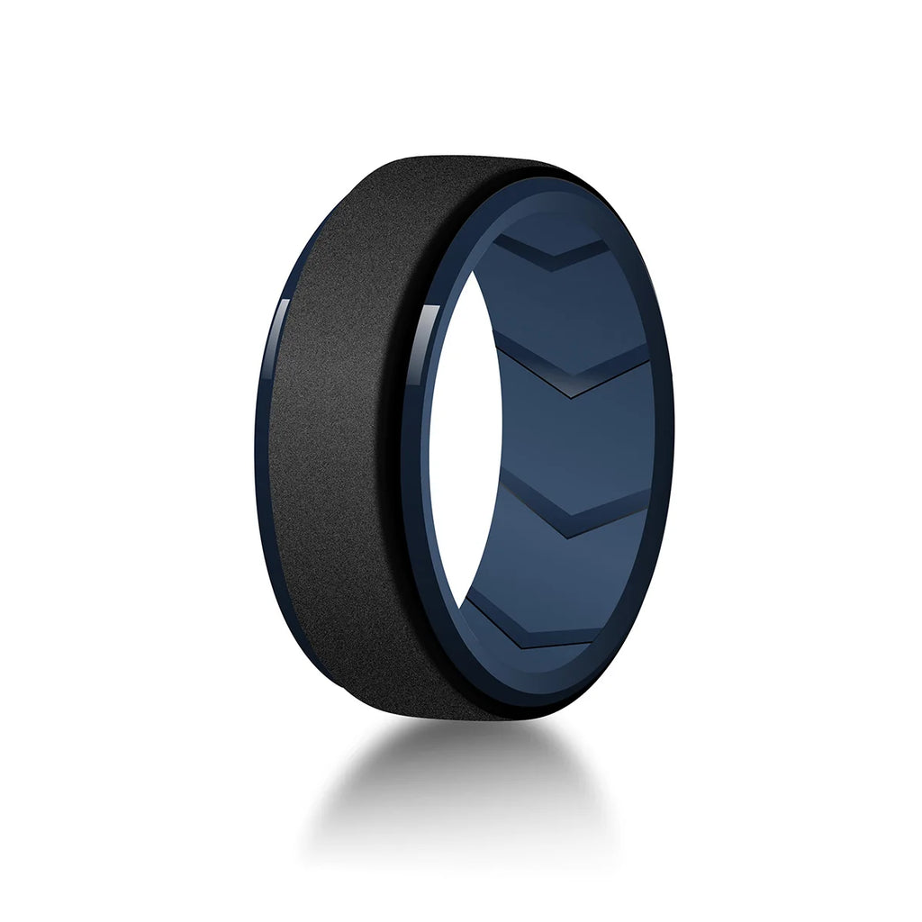 7 Pack Rubber Wedding Bands for Men, 8mm Hypoallergenic Breathable Men's Silicone Ring for Him, Multi Color Active Sport Fitness