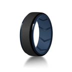 7 Pack Rubber Wedding Bands for Men, 8mm Hypoallergenic Breathable Men's Silicone Ring for Him, Multi Color Active Sport Fitness