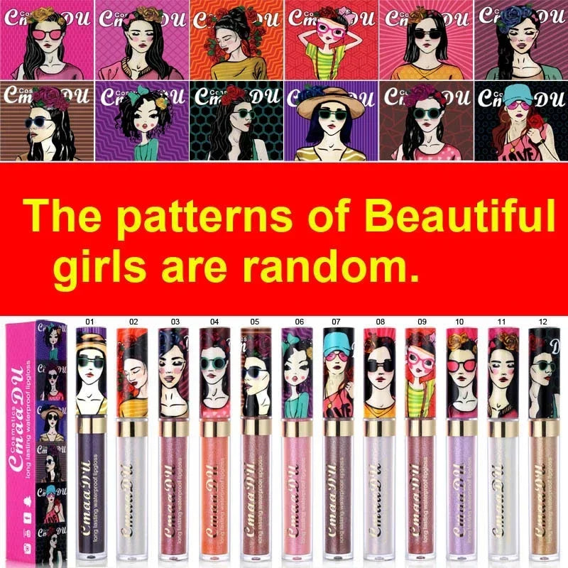 Gold Flash Liquid Lipstick Shimmer Lip Gloss Beauty Girl Diamond Glitter Lip Tint Waterproof Long Lasting Lipsticks Makeup mbzr