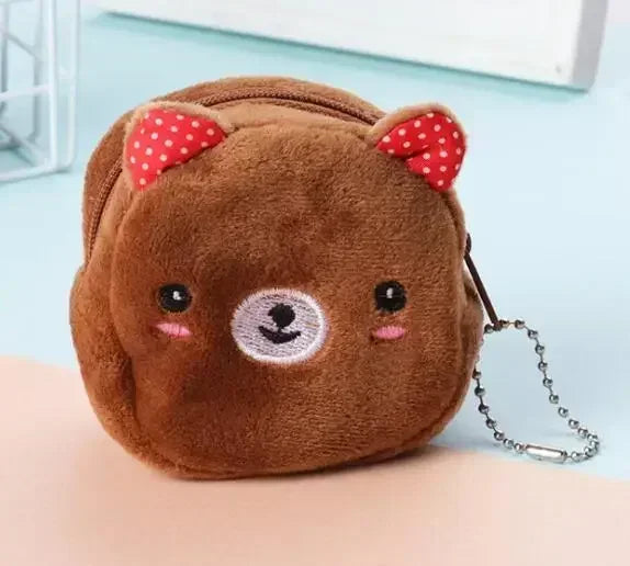 1PC Cute Coin Purse Zipper Change Purse with Keychain Small Headphone Lipstick Bag Mini Wallet Money Bag